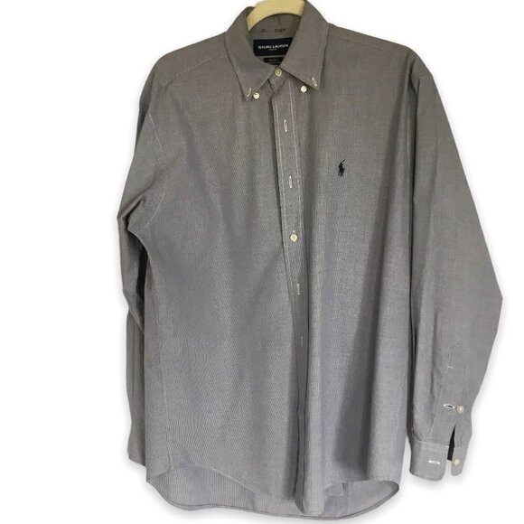 Ralph Lauren Golf Men's Long Sleeve Mini Check Button Down Shirt Size Small - Picture 1 of 9